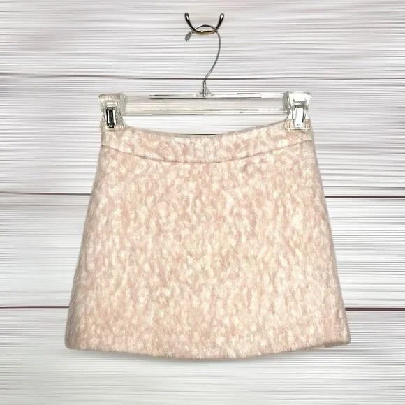 Bonpoint Girls' Fuzzy Mini Skirt Pink Wool Blend size 10 - Picture 1 of 9
